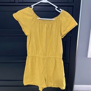Old navy girls size large mustard color romper